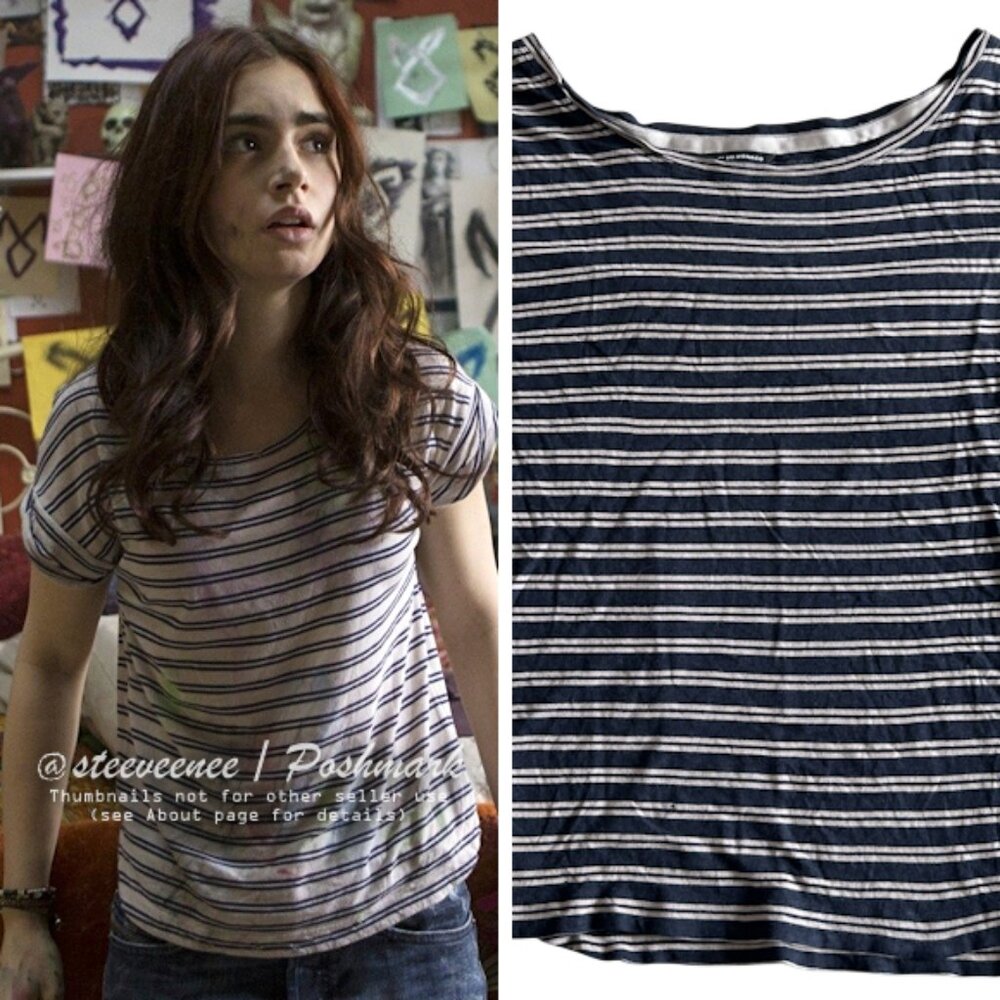 RARE Club Monaco Striped Elsa Tee ALT ASO Clary Fray - Picture 2 of 7